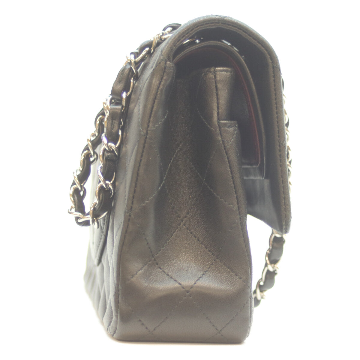 CHANEL シャネル A01112 14番 黒 ﾗﾑ ｼﾙﾊﾞｰ金具 Wﾌﾗｯﾌﾟ ﾏﾄﾗｯｾ25 ショルダーバッグ