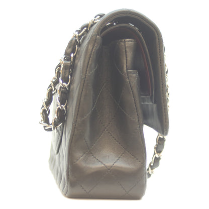 CHANEL シャネル A01112 14番 黒 ﾗﾑ ｼﾙﾊﾞｰ金具 Wﾌﾗｯﾌﾟ ﾏﾄﾗｯｾ25 ショルダーバッグ