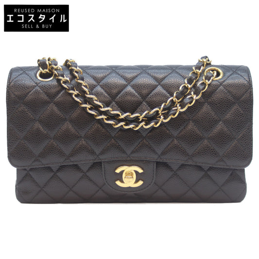 CHANEL シャネル 23番 A01112 黒 ｷｬﾋﾞｱ G金具 ﾏﾄﾗｯｾ25 ショルダーバッグ