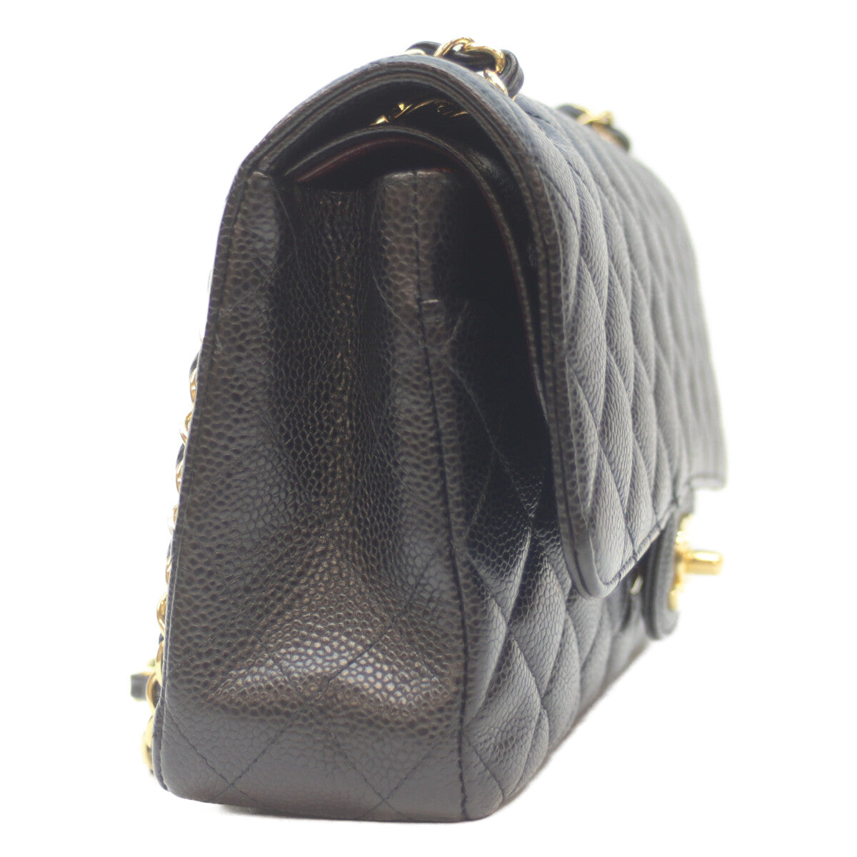 CHANEL シャネル 23番 A01112 黒 ｷｬﾋﾞｱ G金具 ﾏﾄﾗｯｾ25 ショルダーバッグ