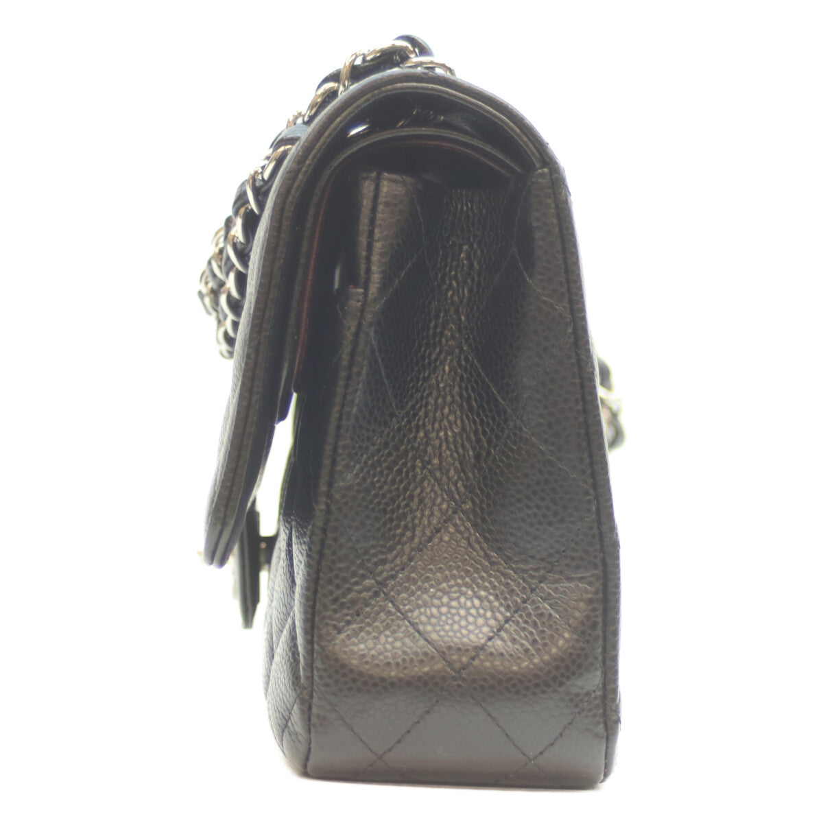 CHANEL シャネル 21番 A01112 黒 ｷｬﾋﾞｱ ｼﾙﾊﾞｰ金具 ﾏﾄﾗｯｾ25 ショルダーバッグ