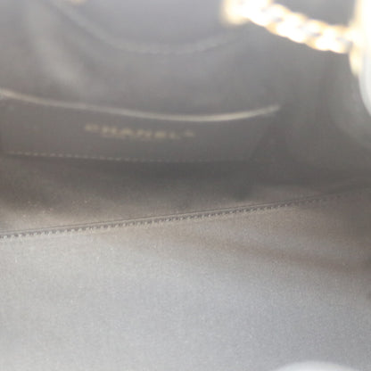 CHANEL シャネル 25SS AS5293 黒 ｷｬﾋﾞｱ ｸﾞﾚｲﾝﾄﾞｶｰﾌｽｷﾝ G金具 ｼｬﾈﾙ25ｽﾓｰﾙ ショルダーバッグ