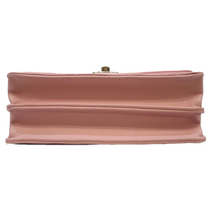 CHANEL シャネル 25SS AP4498 ﾋﾟﾝｸ ｷｬﾋﾞｱ ｼﾙﾊﾞｰ金具 ﾄｯﾌﾟﾊﾝﾄﾞﾙ ﾁｪｰﾝｸﾗｯﾁｼｮﾙﾀﾞｰ ショルダーバッグ