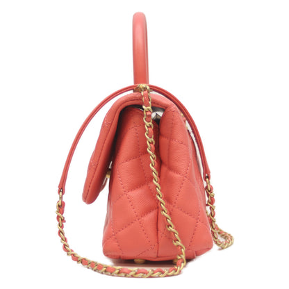 CHANEL シャネル 27番 A92990 ﾋﾟﾝｸ ｷｬﾋﾞｱ G金具 ｺｺﾊﾝﾄﾞﾙXS 24 ショルダーバッグ