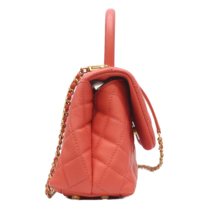 CHANEL シャネル 27番 A92990 ﾋﾟﾝｸ ｷｬﾋﾞｱ G金具 ｺｺﾊﾝﾄﾞﾙXS 24 ショルダーバッグ