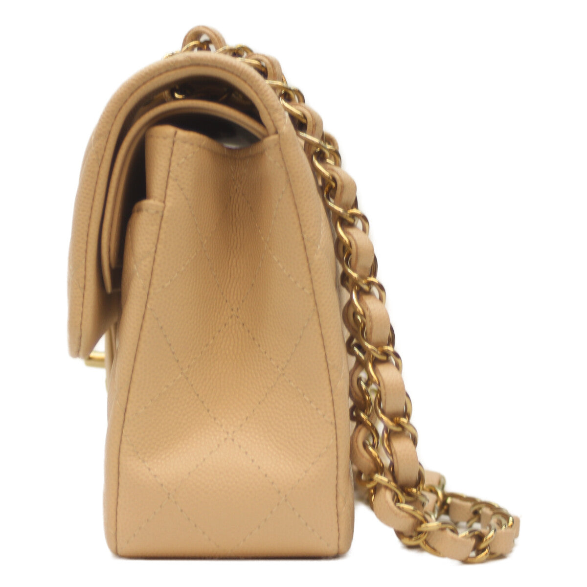 CHANEL シャネル A01113 ﾍﾞｰｼﾞｭ ｷｬﾋﾞｱ G金具 Wﾌﾗｯﾌﾟ ﾏﾄﾗｯｾ23 ショルダーバッグ