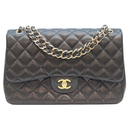 CHANEL シャネル 17番 A58600 黒 ﾗﾑ G金具 Wﾌﾗｯﾌﾟ ﾃﾞｶﾏﾄﾗｯｾ30 ショルダーバッグ