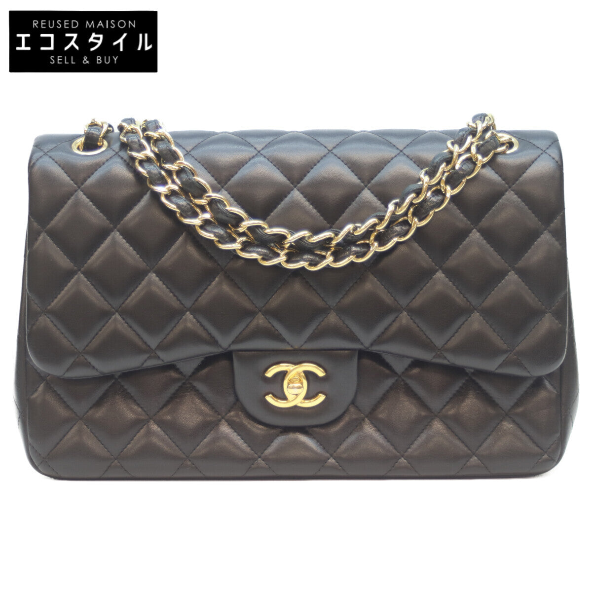 CHANEL シャネル 17番 A58600 黒 ﾗﾑ G金具 Wﾌﾗｯﾌﾟ ﾃﾞｶﾏﾄﾗｯｾ30 ショルダーバッグ