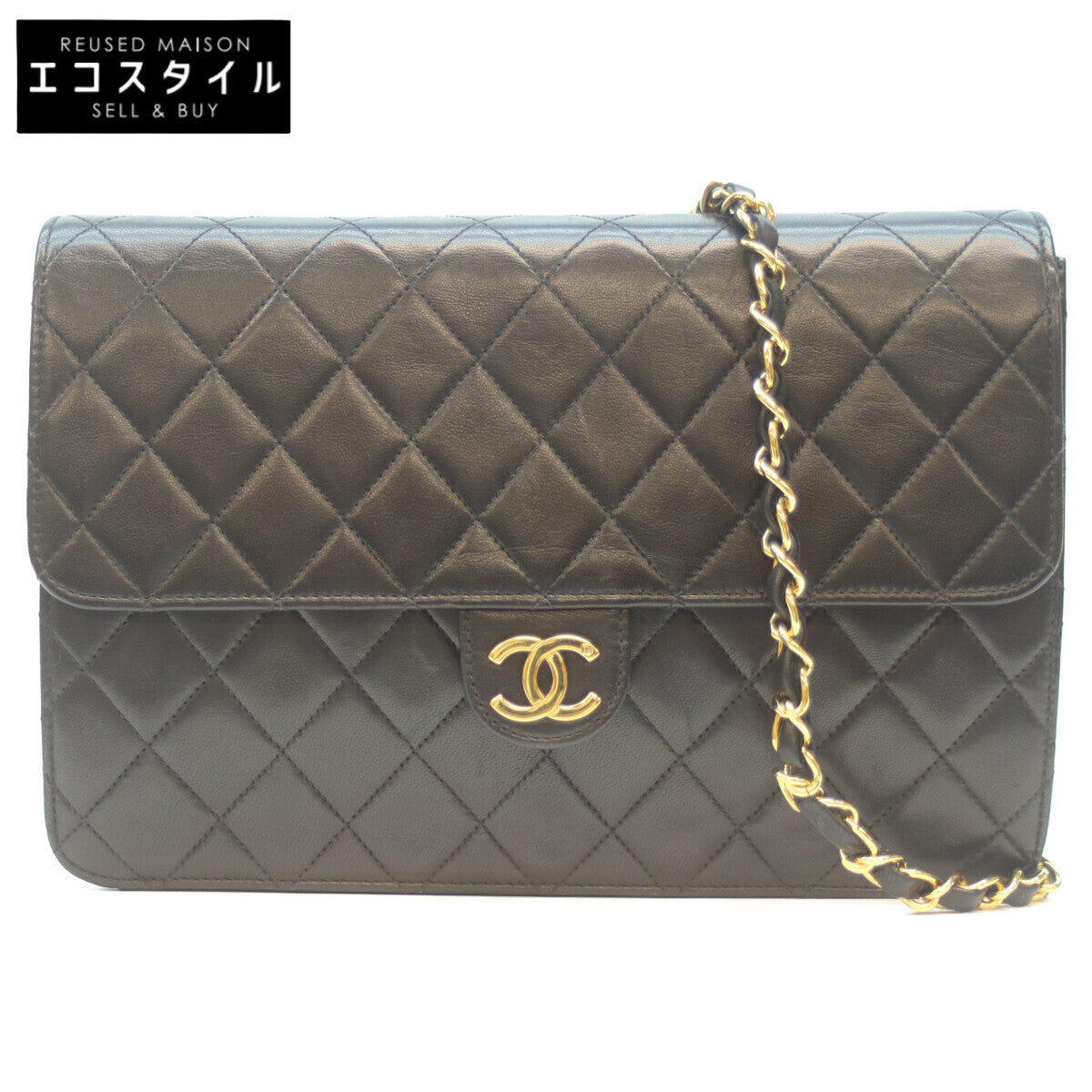 CHANEL シャネル 4番 A03570 黒 G金具 ﾌﾟｯｼｭﾛｯｸ ﾏﾄﾗｯｾ25 ｼﾝｸﾞﾙﾌﾗｯﾌﾟ ﾁｪｰﾝｼｮﾙﾀﾞｰﾊﾞｯｸﾞ ショルダーバッグ