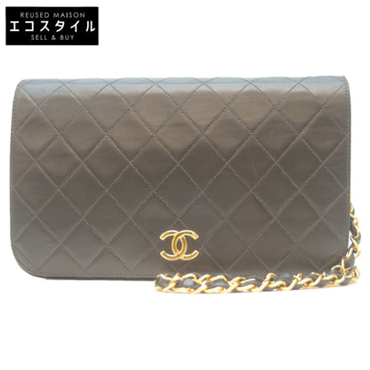 CHANEL シャネル 4番 A03568 黒 ﾗﾑ ｼﾝｸﾞﾙﾌﾙﾌﾗｯﾌﾟ G金具 ﾌﾟｯｼｭﾛｯｸ ﾏﾄﾗｯｾ23 ショルダーバッグ