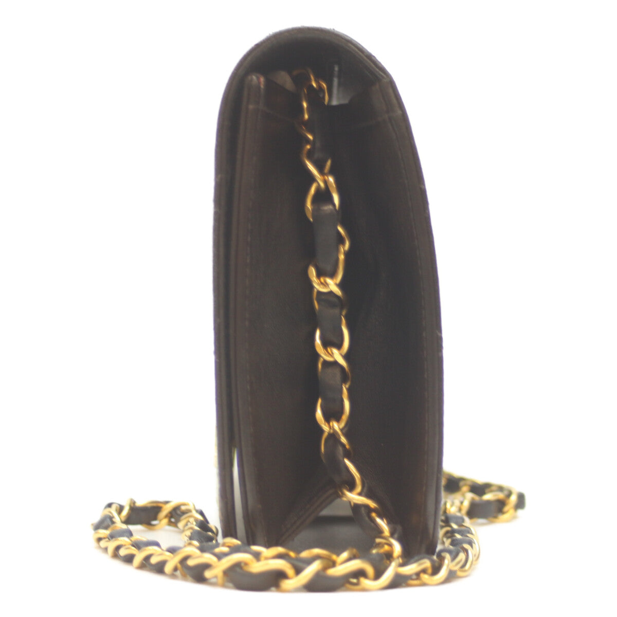 CHANEL シャネル 4番 A03568 黒 ﾗﾑ ｼﾝｸﾞﾙﾌﾙﾌﾗｯﾌﾟ G金具 ﾌﾟｯｼｭﾛｯｸ ﾏﾄﾗｯｾ23 ショルダーバッグ