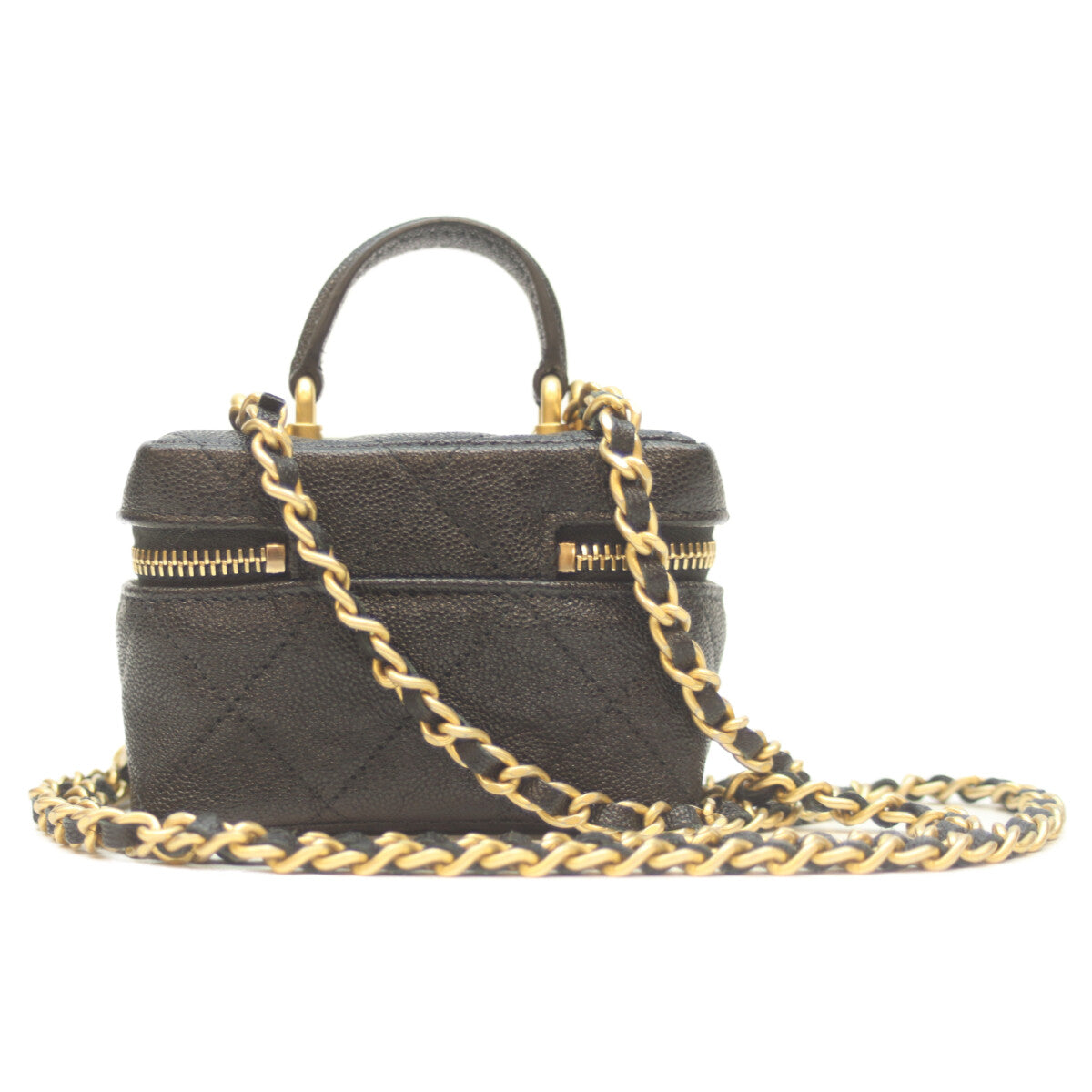 CHANEL シャネル 31番 AP2194 黒 ｷｬﾋﾞｱ G金具 ﾄｯﾌﾟﾊﾝﾄﾞﾙ ﾐﾆﾊﾞﾆﾃｨｼｮﾙﾀﾞｰ ショルダーバッグ