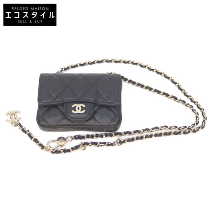 CHANEL シャネル 31番 AP1952 黒 ｷｬﾋﾞｱ G金具 ﾐﾆﾍﾞﾙﾄﾊﾞｯｸﾞ ショルダーバッグ