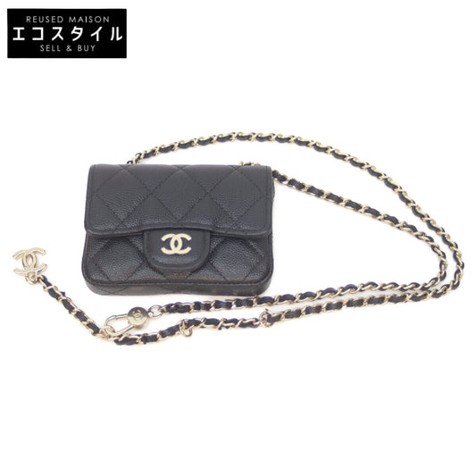CHANEL シャネル 31番 AP1952 黒 ｷｬﾋﾞｱ G金具 ﾐﾆﾍﾞﾙﾄﾊﾞｯｸﾞ ショルダーバッグ