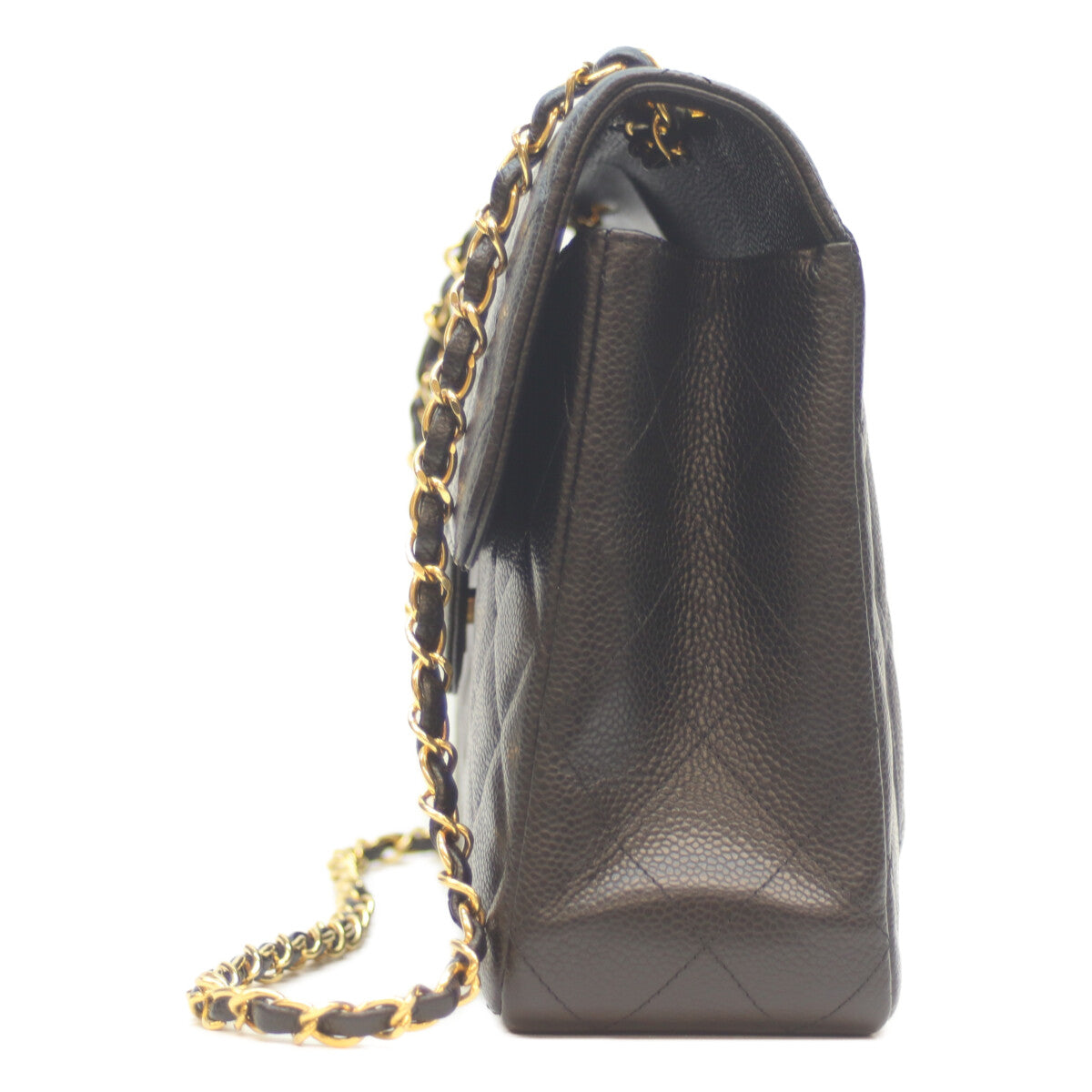 CHANEL シャネル 18番 A28600 黒 ｷｬﾋﾞｱ G金具 ﾃﾞｶﾏﾄﾗｯｾ30 ｼﾝｸﾞﾙﾌﾗｯﾌﾟ ﾁｪｰﾝｼｮﾙﾀﾞｰ ショルダーバッグ