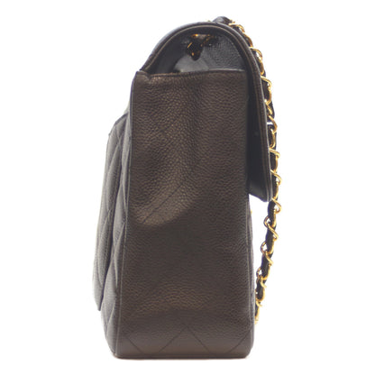 CHANEL シャネル 18番 A28600 黒 ｷｬﾋﾞｱ G金具 ﾃﾞｶﾏﾄﾗｯｾ30 ｼﾝｸﾞﾙﾌﾗｯﾌﾟ ﾁｪｰﾝｼｮﾙﾀﾞｰ ショルダーバッグ