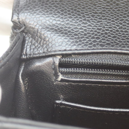 CHANEL シャネル 18番 A28600 黒 ｷｬﾋﾞｱ G金具 ﾃﾞｶﾏﾄﾗｯｾ30 ｼﾝｸﾞﾙﾌﾗｯﾌﾟ ﾁｪｰﾝｼｮﾙﾀﾞｰ ショルダーバッグ