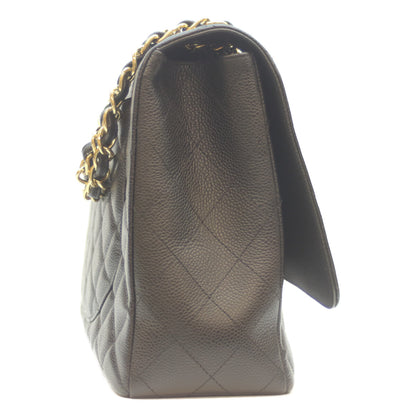 CHANEL シャネル 13番 黒 ｷｬﾋﾞｱ G金具 ｼﾝｸﾞﾙﾌﾗｯﾌﾟ ﾃﾞｶﾏﾄﾗｯｾﾏｷｼ34 ショルダーバッグ