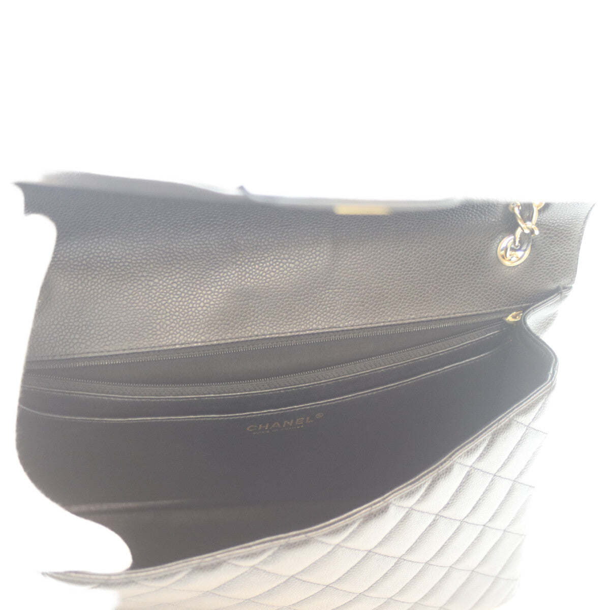 CHANEL シャネル 13番 黒 ｷｬﾋﾞｱ G金具 ｼﾝｸﾞﾙﾌﾗｯﾌﾟ ﾃﾞｶﾏﾄﾗｯｾﾏｷｼ34 ショルダーバッグ