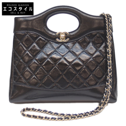 CHANEL シャネル AS4133 ｼｬﾈﾙ31 黒 ｼｬｲﾆｰﾗﾑ G金具 ﾐﾆｼｮｯﾋﾟﾝｸﾞ ｽﾓｰﾙ ショルダーバッグ