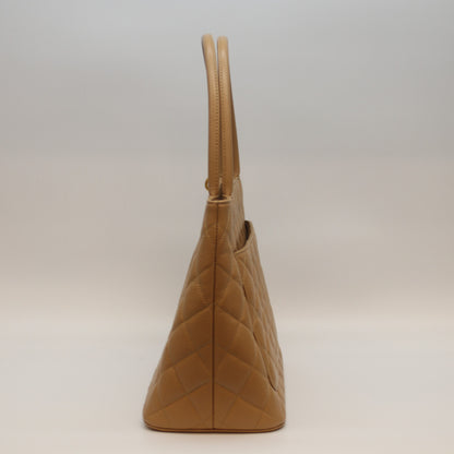 CHANEL シャネル 7番 ﾍﾞｰｼﾞｭ ｷｬﾋﾞｱ G金具 復刻ﾄｰﾄ トートバッグ