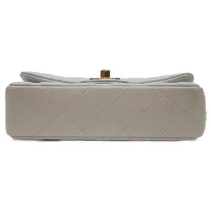 CHANEL シャネル 24AW AS5219 ﾗｲﾄﾌﾞﾙｰ ﾗﾑ ﾏﾄﾗｯｾ18 ﾐﾆﾌﾗｯﾌﾟﾁｪｰﾝｼｮﾙﾀﾞｰ ショルダーバッグ