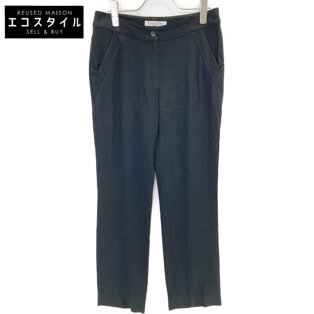 Christian Dior クリスチャンディオール 4A12044130 黒 ｱｾﾃｰﾄﾊﾟﾝﾂ ボトムス 36