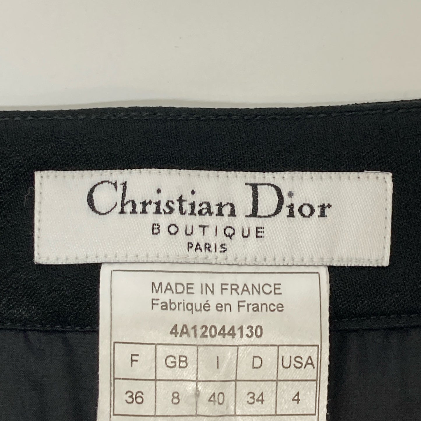 Christian Dior クリスチャンディオール 4A12044130 黒 ｱｾﾃｰﾄﾊﾟﾝﾂ ボトムス 36