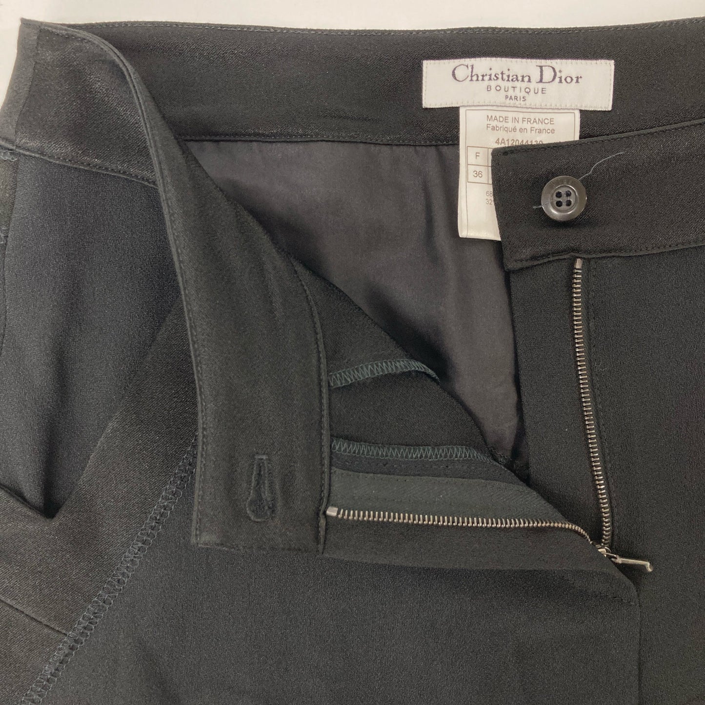 Christian Dior クリスチャンディオール 4A12044130 黒 ｱｾﾃｰﾄﾊﾟﾝﾂ ボトムス 36