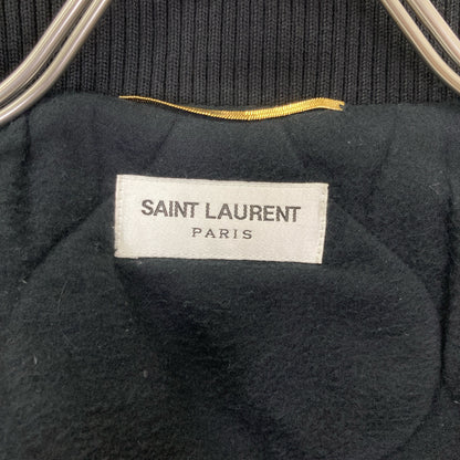 SAINT LAURENT PARIS サンローランパリ 【美品/国内正規】492602 ウールｘレザー スタジャン/バーシティ ジャケット 34