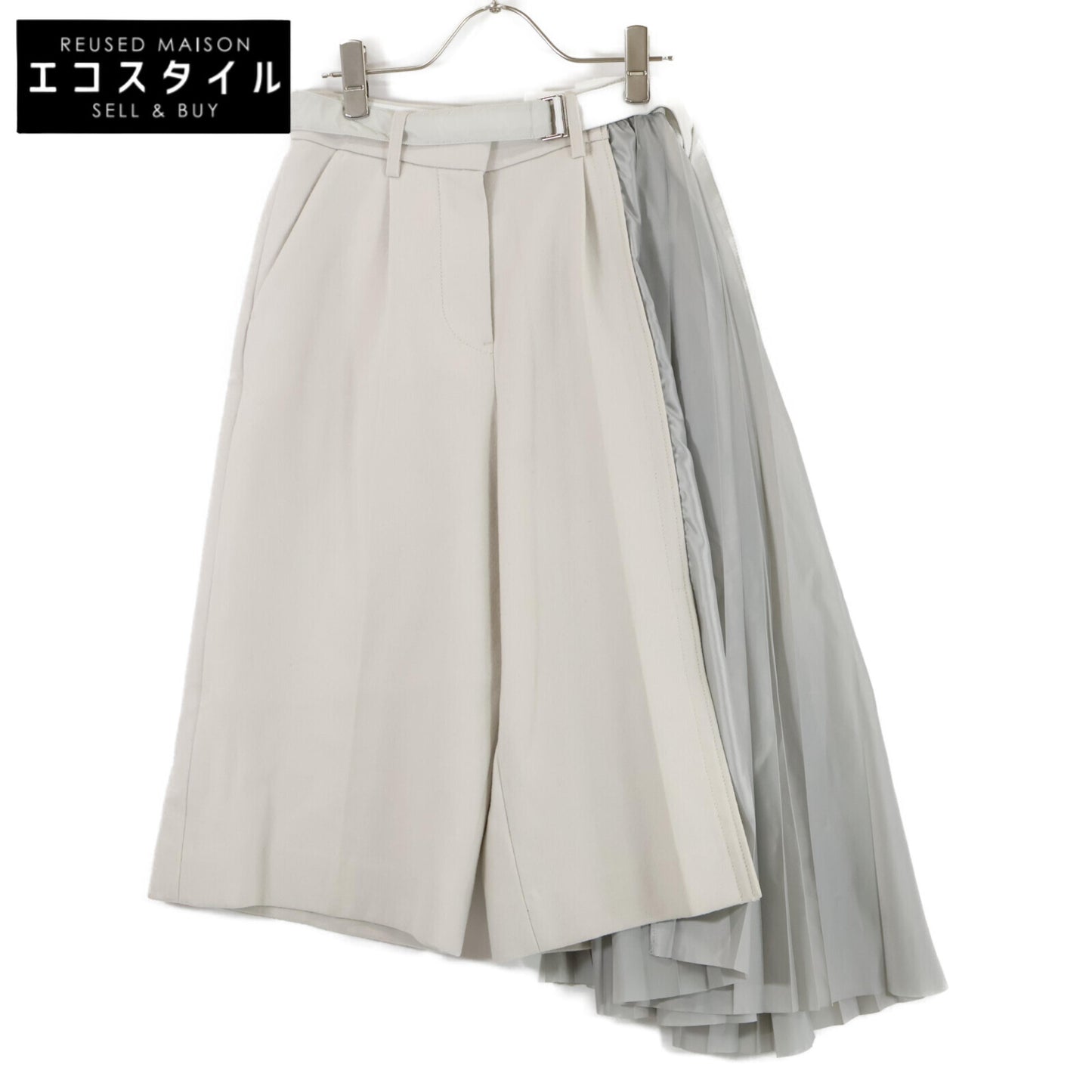 sacai サカイ 【美品】20-05214 20 Suiting Pants Half Pleats ガウチョパンツ/ ボトムス O