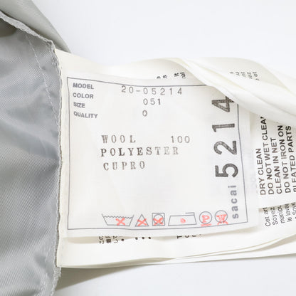 sacai サカイ 【美品】20-05214 20 Suiting Pants Half Pleats ガウチョパンツ/ ボトムス O