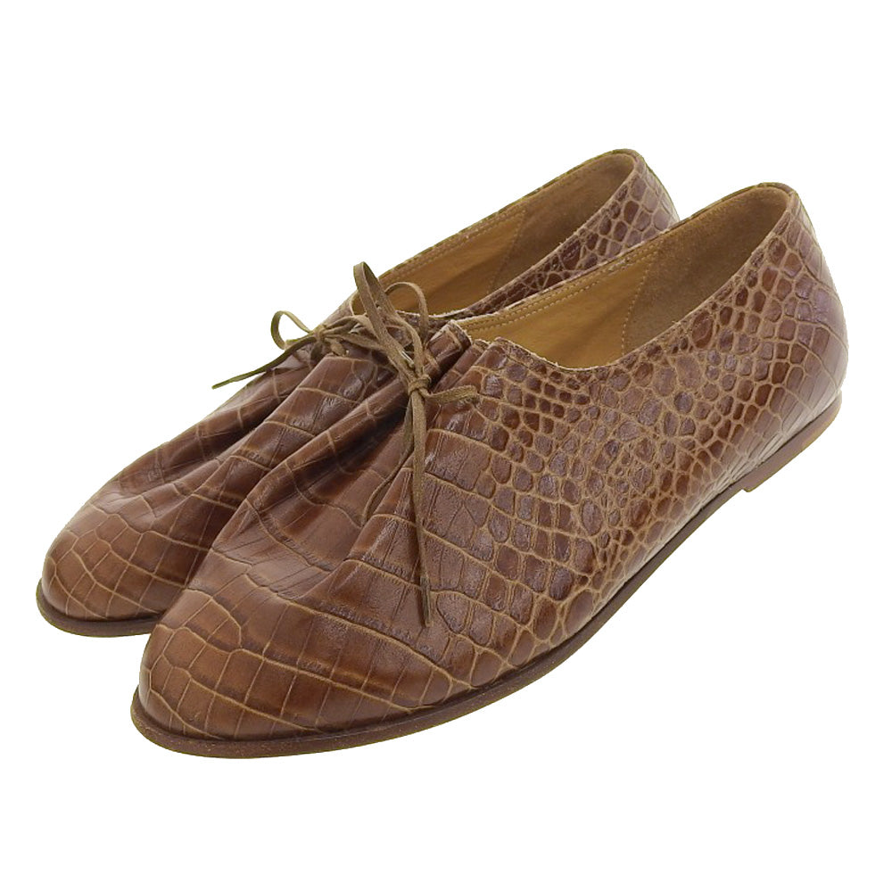 SOLOVIERE ソロヴィエール SOLOVIERE ソロヴィエール MATTHIEU 型押し レザー シューズ レディース ブラウン 39 シューズ 39