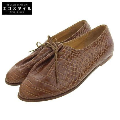 SOLOVIERE ソロヴィエール SOLOVIERE ソロヴィエール MATTHIEU 型押し レザー シューズ レディース ブラウン 39 シューズ 39