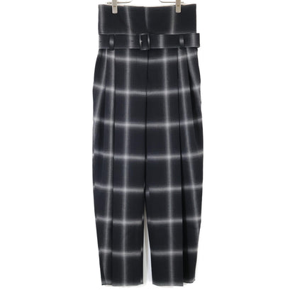 STELLA McCARTNEY ステラマッカートニー 【美品】602383 Harley オンブレチェック ハイウエスト ワイドパンツ/ ボトムス 34