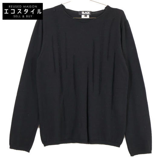 BLACKCOMMEdesGARCONS ブラックコムデギャルソン AD2015 1Q-N001 ウール ニットセーター/ トップス L