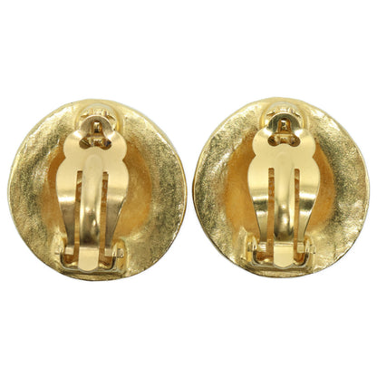 CHANEL シャネル 美品 94A ココマーク リーフ ラウンド イヤリング