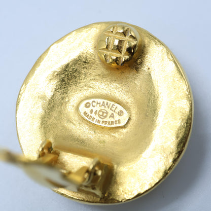 CHANEL シャネル 美品 94A ココマーク リーフ ラウンド イヤリング