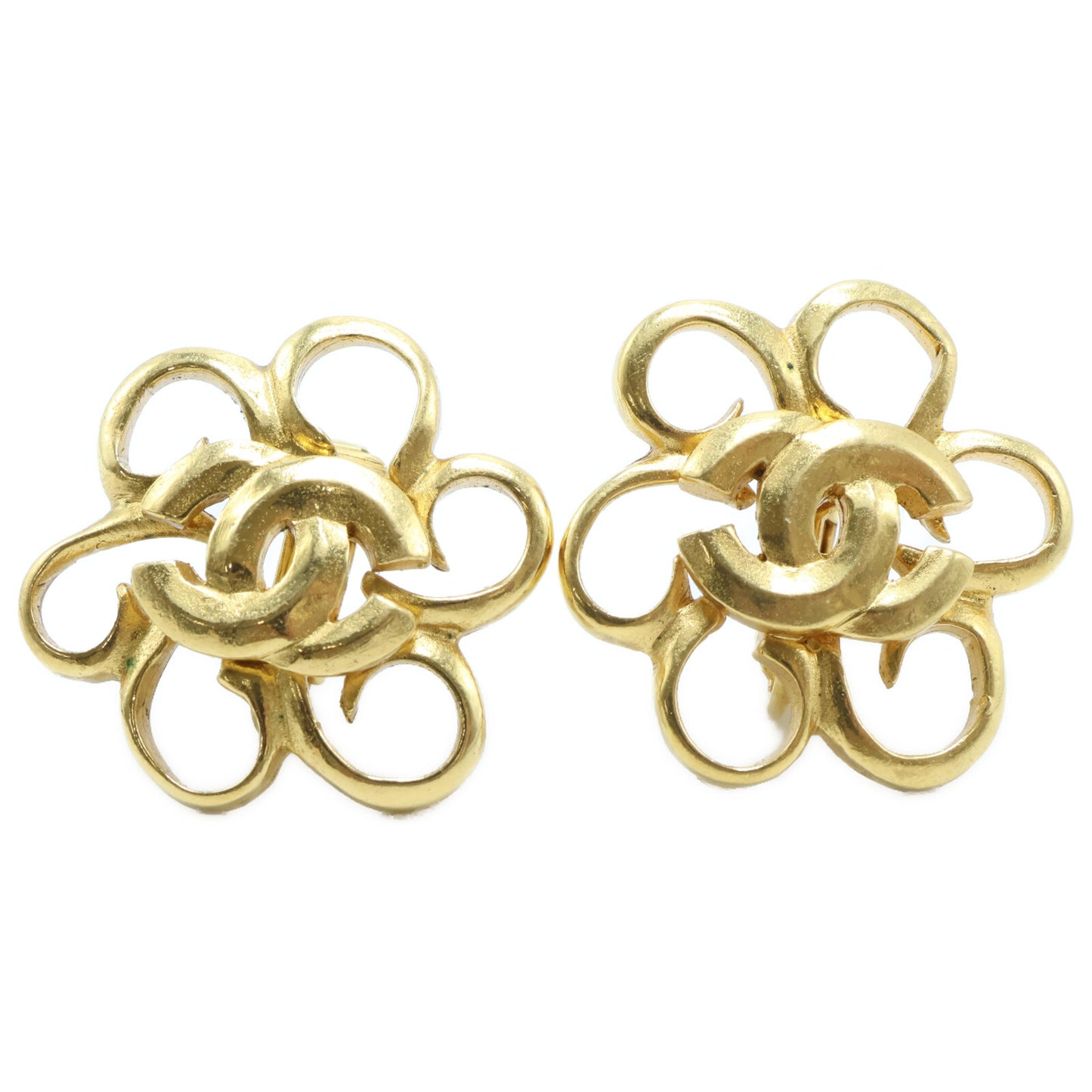 CHANEL シャネル 美品 96P ココマーク フラワー イヤリング