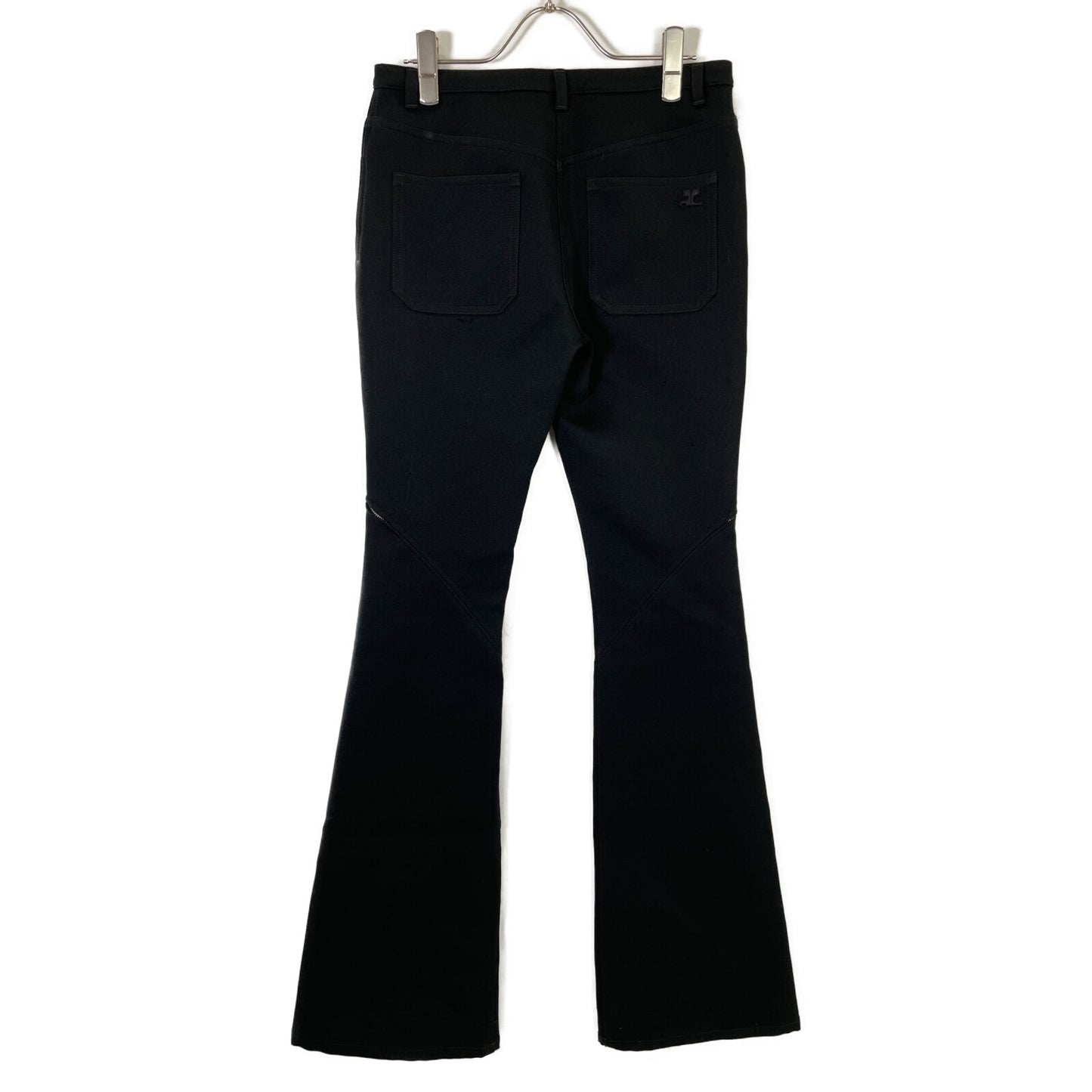 Courreges クレージュ 224CPA231PL00079999 黒 Ellipse Zipped Twill Pants ボトムス 34