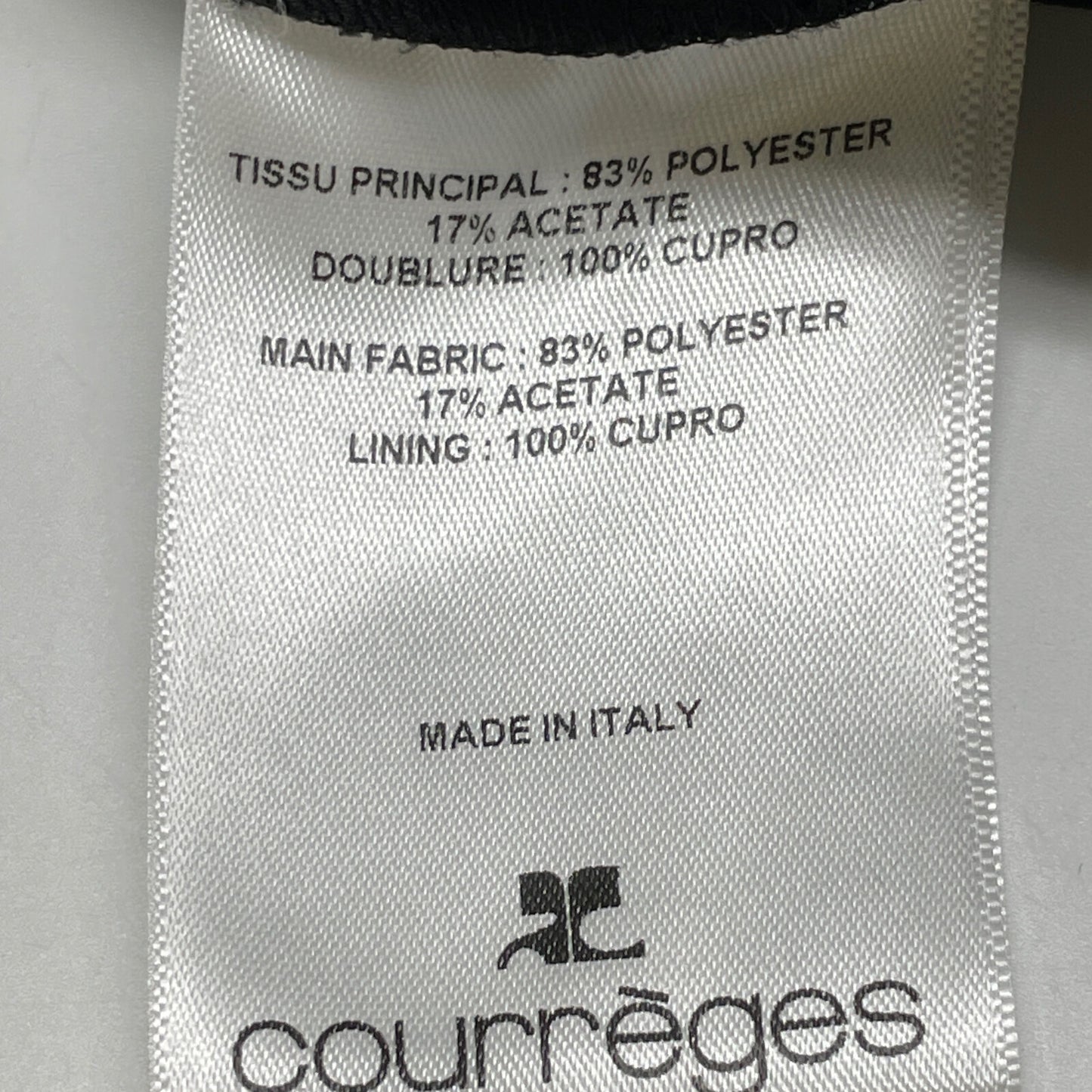 Courreges クレージュ 224CPA231PL00079999 黒 Ellipse Zipped Twill Pants ボトムス 34