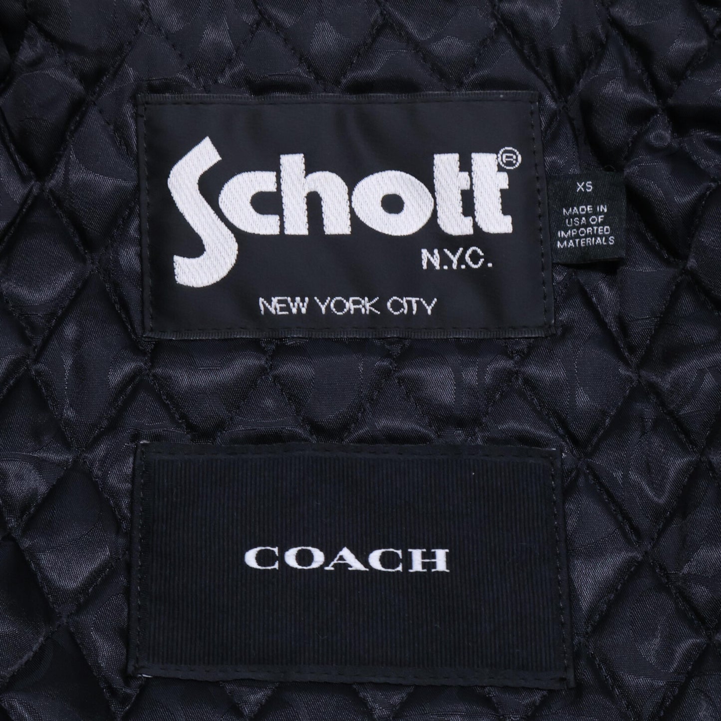 SCHOTT ショット ×COACH グラブタン ライダース ジャケット XS