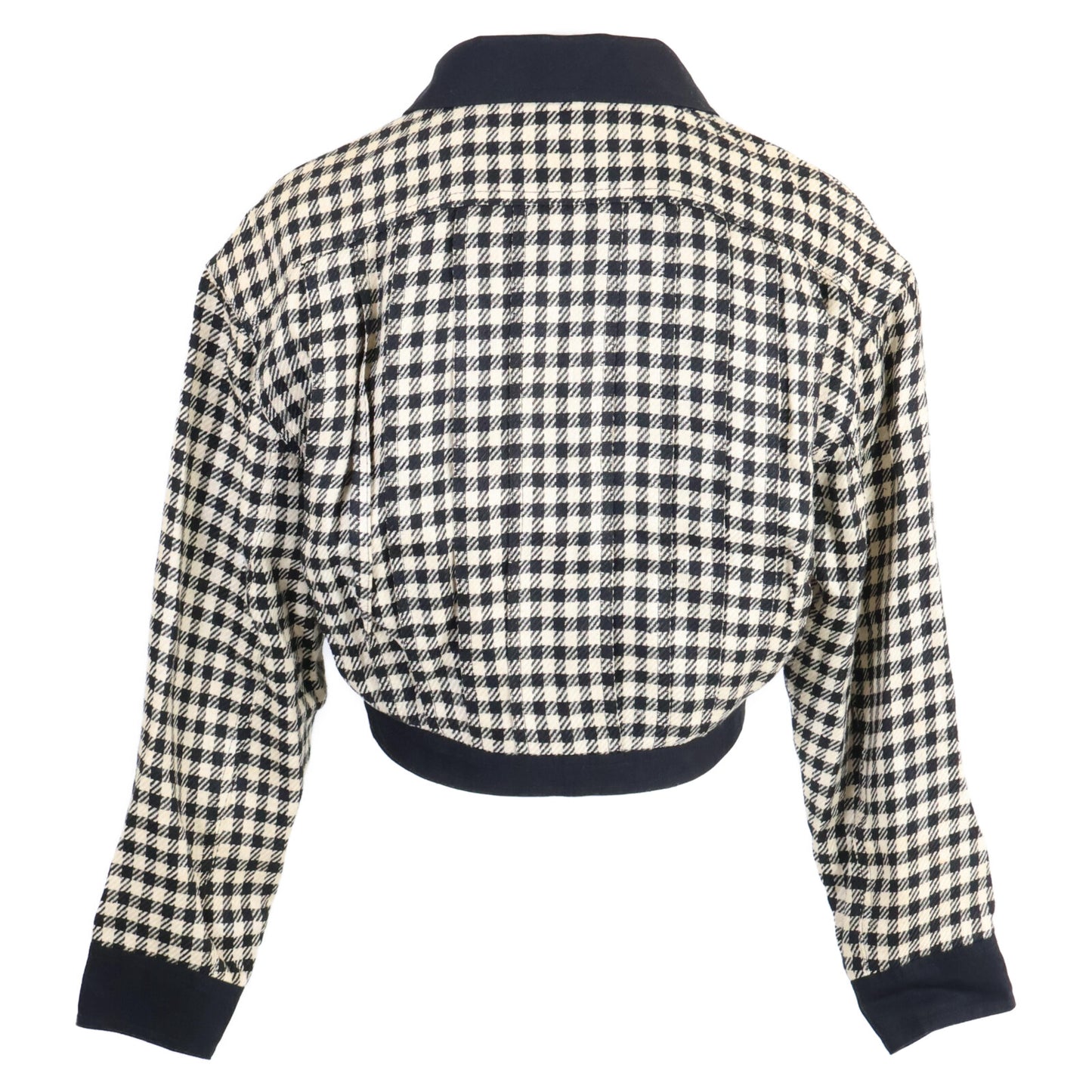 CHANEL シャネル ハウンドトゥース ヴィンテージ ショート ダブル ジャケット 9