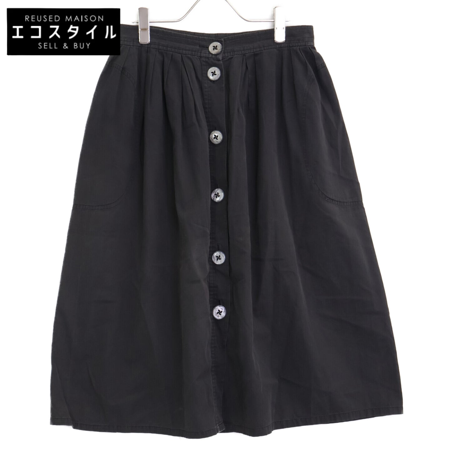 Yves Saint-Laurent イヴサンローラン 80S フランス製 フロントボタン スカート 46