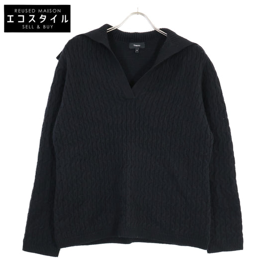 Theory セオリー 【22AW】01-2301708-050-904 カシミア混ウール セーラーカラー ニットセーター/ トップス M