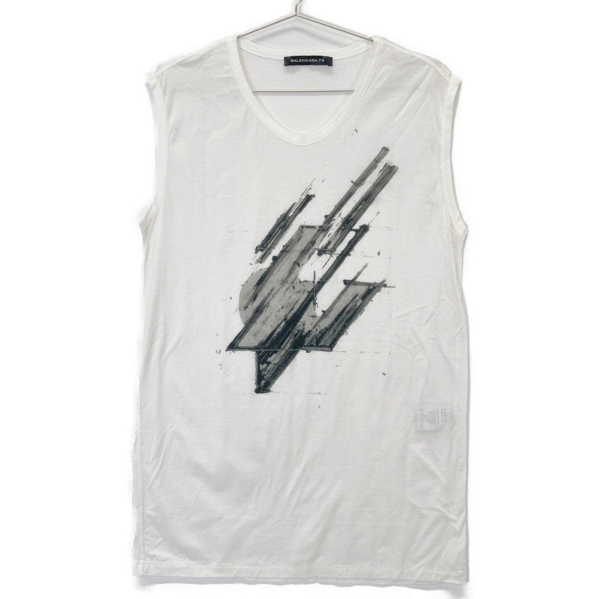 BALENCIAGA バレンシアガ 美品 265783 ノースリーブグラフィックカットソー Tシャツ・カットソー 36