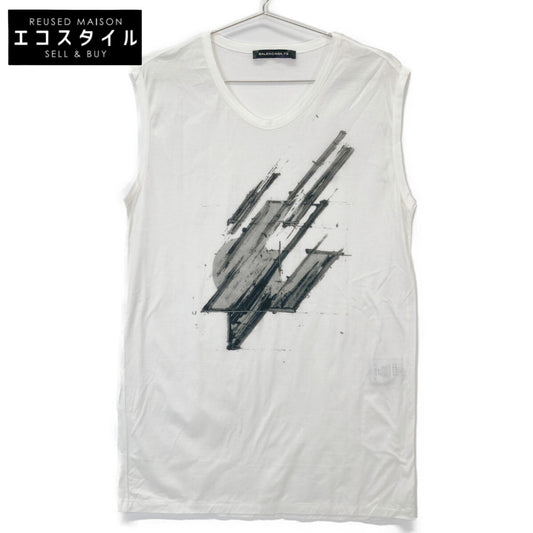 BALENCIAGA バレンシアガ 美品 265783 ノースリーブグラフィックカットソー Tシャツ・カットソー 36