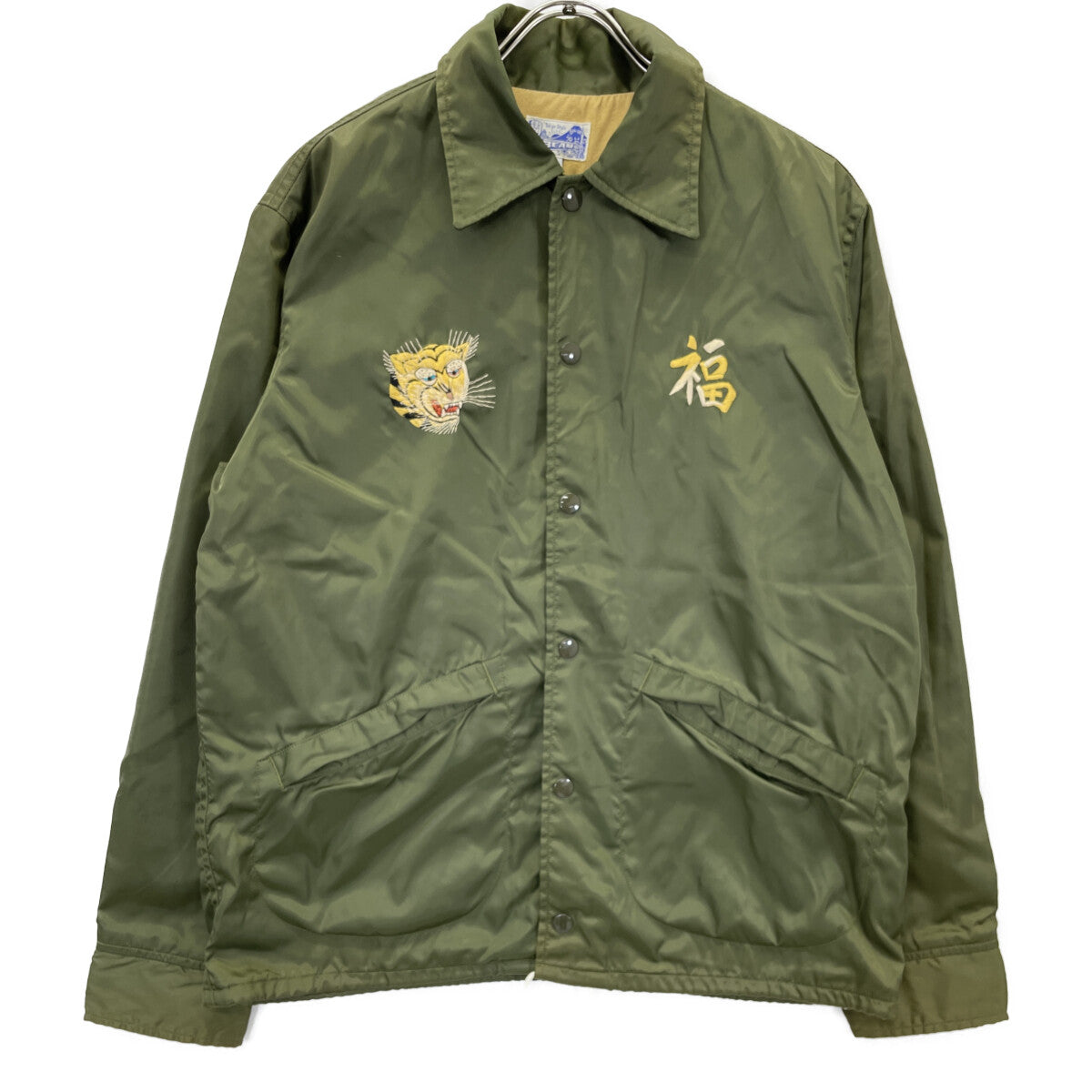 BEAMS ビームス ｶｰｷ ﾅｲﾛﾝ ﾍﾞﾄﾅﾑ刺繍 ｺｰﾁｼﾞｬｹｯﾄ ジャケット M