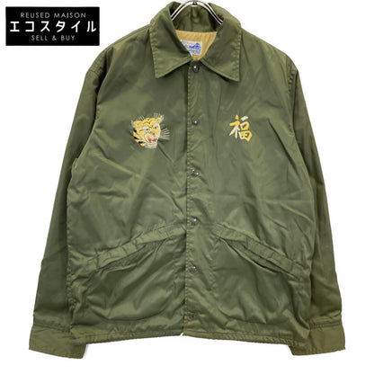 BEAMS ビームス ｶｰｷ ﾅｲﾛﾝ ﾍﾞﾄﾅﾑ刺繍 ｺｰﾁｼﾞｬｹｯﾄ ジャケット M