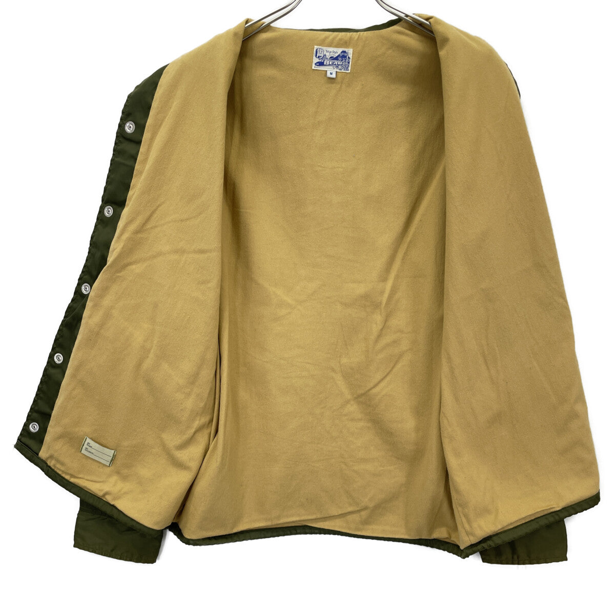 BEAMS ビームス ｶｰｷ ﾅｲﾛﾝ ﾍﾞﾄﾅﾑ刺繍 ｺｰﾁｼﾞｬｹｯﾄ ジャケット M